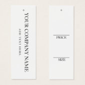 Einfache schwarze Kleidung - Display-Preiskarte (Vorne & Hinten)