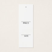 Einfache schwarze Kleidung - Display-Preiskarte (Rückseite)