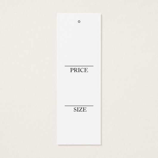 Einfache schwarze Kleidung - Display-Preiskarte (Rückseite)