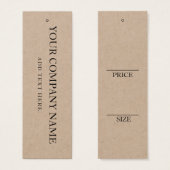 Einfache schwarze Kleidung - Display-Preiskarte (Vorne & Hinten)