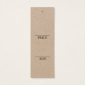 Einfache schwarze Kleidung - Display-Preiskarte (Rückseite)