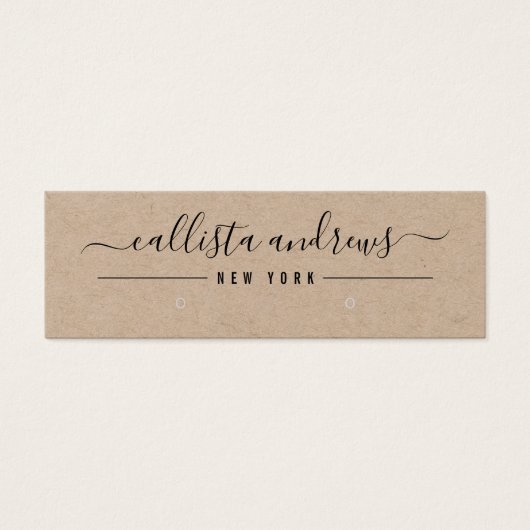 Einfache schwarze Kraft-Script-Erd-Display-Karte (Vorderseite)