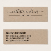 Einfache schwarze Kraft-Script-Erd-Display-Karte (Vorne & Hinten)