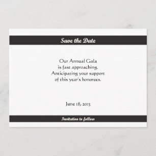 Einfache Schwarze Krawatte Rett-the-Dates Save The Date