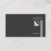 Einfache schwarze kreative Linien CEO-Gründer Visitenkarte (Rückseite)