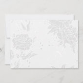 Einfache Schwarze Kupfer Elegante Blumenhochzeit Einladung (Rückseite)