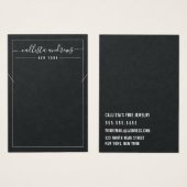 Einfache schwarze, kurvenförmige Netzwerkkarte (Vorne & Hinten)