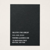 Einfache schwarze, kurvenförmige Netzwerkkarte (Rückseite)