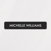 Einfache SCHWARZE KUSTOM Kids Name Etiketten (Design 1)