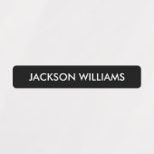 Einfache SCHWARZE KUSTOM Kids Name Etiketten (Design 2)