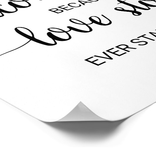 Einfache schwarze Liebe Alcohol-Sternzeichen Poster (Ecke)