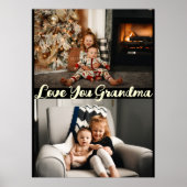 Einfache schwarze Liebe Sie Oma Custom Foto Poster (Vorne)