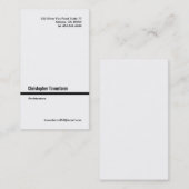 Einfache schwarze Linie Vertikale-Visitenkarte Visitenkarte (Vorne/Hinten)