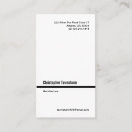 Einfache schwarze Linie Vertikale-Visitenkarte Visitenkarte