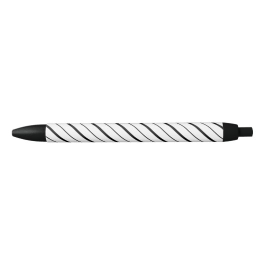 Einfache schwarze Liniengeometrie Kugelschreiber (Vorderseite)