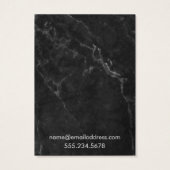 Einfache Schwarze Marmorwurfkarten (Rückseite)