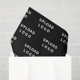 Einfache Schwarze Minimalverpackung für Firmenlogo Seidenpapier