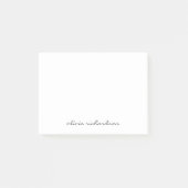 Einfache Schwarze Moderne handgeschriebene SkriptT Post-it Klebezettel (Vorderseite)