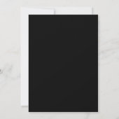 Einfache Schwarze Moderne Hochzeit Einladung (Rückseite)