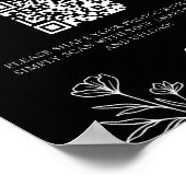 Einfache Schwarze Moderne Hochzeit erobern das Zei Poster (Ecke)