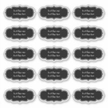 Einfache schwarze, moderne Küchenlabels