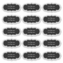 Einfache schwarze, moderne Küchenlabels Aufkleber