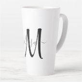 Einfache schwarze Monogram, Grauer Skriptname Benu Milchtasse (Rechte Ecke)