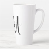 Einfache schwarze Monogram, Grauer Skriptname Benu Milchtasse (Rechts)