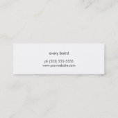 Einfache Schwarze Monogramm, Cool Angesagt und ele Mini Visitenkarte (Rückseite)