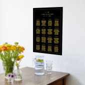 Einfache Schwarze Monogramm Elegante Hochzeit Foliendrucke (Ablage(Küche))