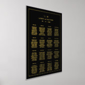 Einfache Schwarze Monogramm Elegante Hochzeit Foliendrucke (Ablage )