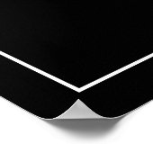 Einfache Schwarze Monogramm Elegante Hochzeit Poster (Ecke)