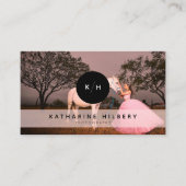 Einfache Schwarze Monogramm-Fotografie-Visitenkart Visitenkarte (Vorderseite)