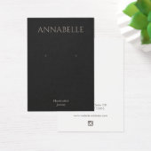 Einfache Schwarze Ohrkarte (Schreibtisch)