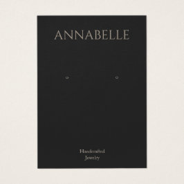 Einfache Schwarze Ohrkarte