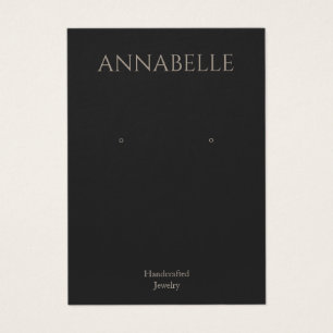 Einfache Schwarze Ohrkarte