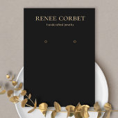 Einfache Schwarze Ohrkarte