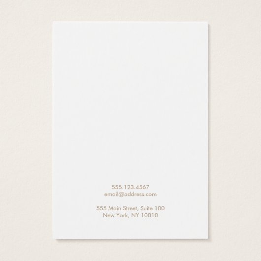 Einfache Schwarze Ohrkarte (Rückseite)