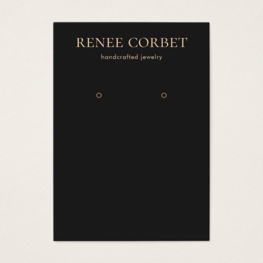 Einfache Schwarze Ohrkarte (Vorderseite)