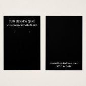 Einfache Schwarze Ohrring-Display-Karten (Vorne & Hinten)
