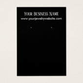 Einfache Schwarze Ohrring-Display-Karten (Vorderseite)