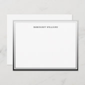 Einfache Schwarze Ombre Border Beruflich modern Mitteilungskarte (Vorne/Hinten)