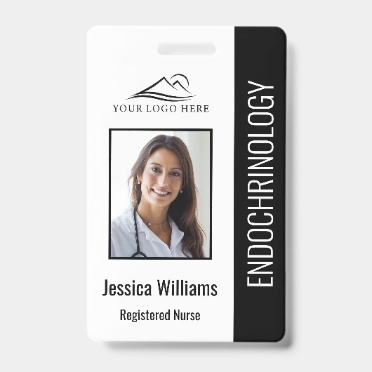 Einfache schwarze Pflege Ausweis (Front)