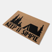 Einfache schwarze Retromatte behalten, Vintag Fußmatte (Schrägansicht)