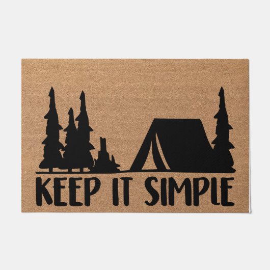 Einfache schwarze Retromatte behalten, Vintag Fußmatte (Vorderseite)