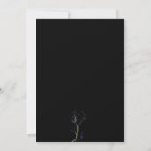 Einfache Schwarze Rosen Gothic Save the Date (Rückseite)