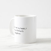 Einfache schwarze Sätze über Vater Kaffeetasse (Vorderseite Links)