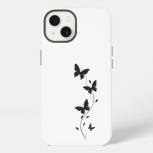 Einfache schwarze Schmetterlinge iPhone 13 Hülle