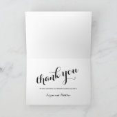 Einfache schwarze Schrift | Dankeschön-Karte Dankeskarte (Innenseite)