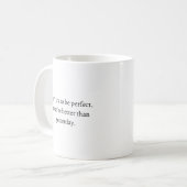 Einfache schwarze Schrift Kaffeetasse (Vorderseite Links)
